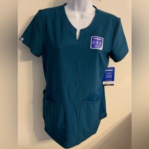 (NWT) Scrubstar Ladies Size XS Teal Performance Fir Scrub Top